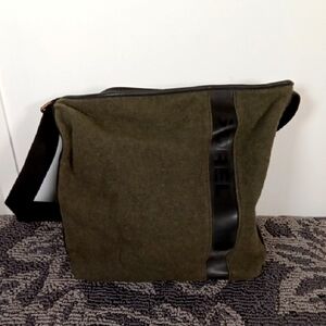 Sorel Crossbody Shoulder Bag Sporty School Canvas Wool Womens